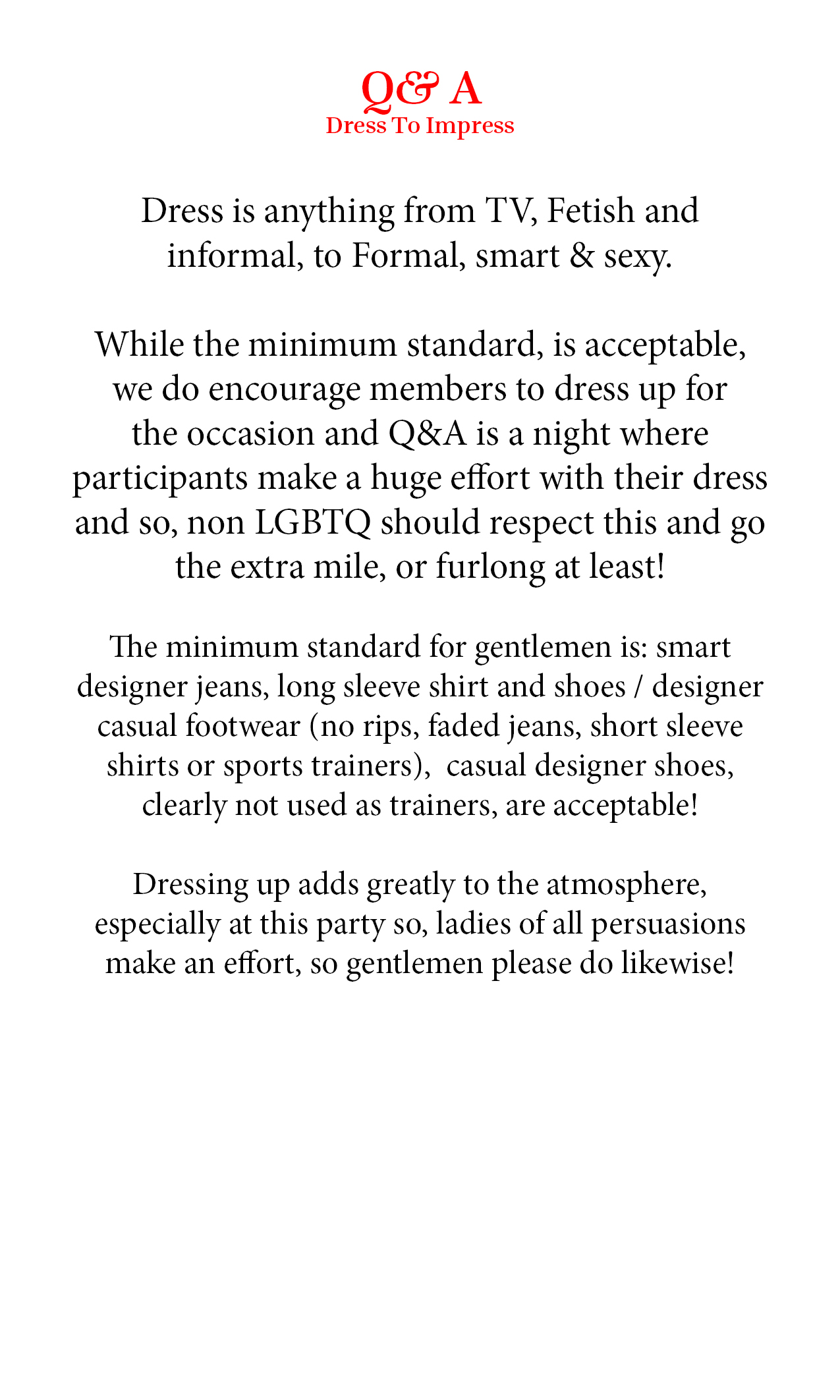 Q&A DRess
